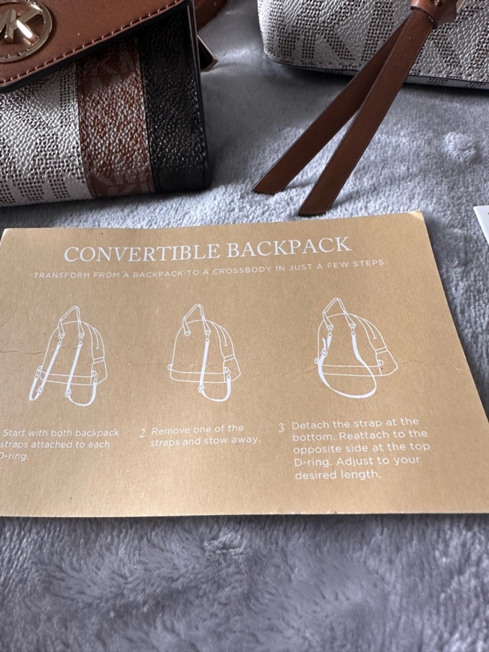 Michael Kors Lugg Multi Convertible Rhea Mini Backpack & Carmen Wallet NWT - Picture 3 of 16